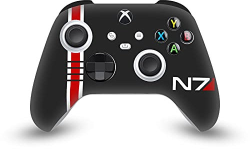 Head Case Designs Offizielle EA Bioware Mass Effect N7 Logo Legendäre Grafiken Vinyl Haut Gaming Aufkleber Abziehbild Abdeckung kompatibel mit Xbox Series X/S Controller