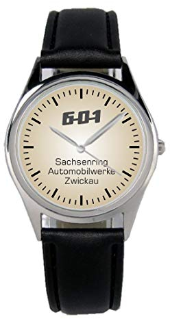 KIESENBERG Armbanduhr Trabi Trabant 601 Oldtimer Fans Fahrer Geschenk Artikel Idee Fan Damen Herren Unisex Analog Quartz Lederarmband Uhr 36mm Durchmesser B-1157