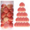 Meiwlong 27 PCS Mini Künstliche Pfirsich Dekoration Party Gefälscht Lebensecht Kunststoff Requisiten Faux Realistisch Früchte Modell Garnierung Haushalt Ernte Fest Halloween