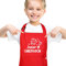 upain Kinderschürze Mädchen Jungen, Malschürze Kinder -Junior Chefkoch - Lustig Kochschürze Schürze mit 2 Taschen, Geschenk zum Malen Kochen Backen Küche Rot