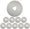 Csirnto Klinge Rollschneider 45mm 10 Stück Rollschneider Stoff Rotary Cutter Blades Rollenschneider Ersatzklingen Rollmesser Rundmesser Rollschneider Ersatzklingen 45mm Klingenstahl