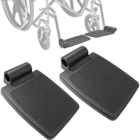 Repose-pieds universel pour fauteuil roulant, repose-pieds, repose-pieds, support de tube de 7/8 compatible avec la plupart des fauteuils roulants, 2 pièce