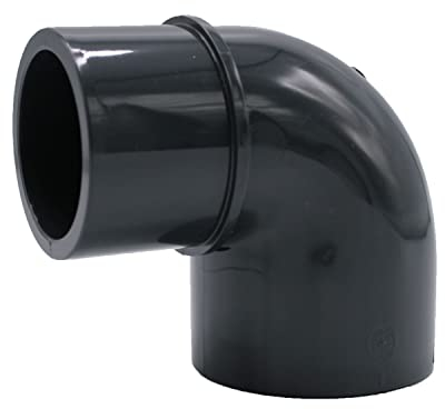 PVC-Winkel-Muffe 90° reduziert I 32/40 mm x 40 mm I 1 Zoll x 1 1/4 Zoll I Klebemuffe I PVC-Rohrmuffe mit 2-Anschlüssen I Rohr-Verbindungsstück PVC-Rohr PVC-Fitting I bm167