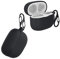 kwmobile Custodia Caricatore Compatibile con Sony LinkBuds S - Cover Silicone nero - Rivestimento Gommato Protezione con Gancio