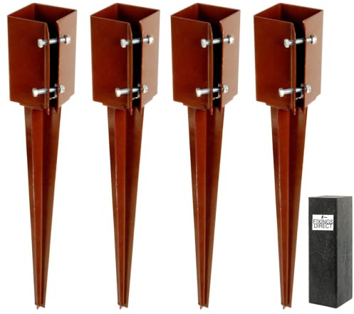 [FIXINGS DIRECT®] 75mm (3) Industrial Fence Post Spike Support 600mm Long Drive Down Post Spike (Includes Driving Tool) (4)