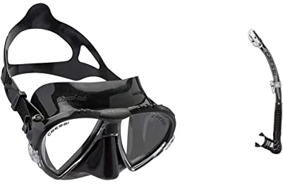 Cressi Matrix Tauchen Schnorcheln Maske, Schwarz, Einheitsgröße & Alpha Ultra Dry - Schnorchel Trocken Ideal zum Schnorcheln, Apnoe und Tauchen