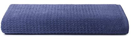 Sweet Home - Badetuch mit Waffelstruktur 70 x 140 cm, aus Reiner Zero-Twist-Baumwolle - Blue Marlin