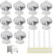 JNWYH 10 Stücke Möbelknöpfe, Acryl Knäufe mit 10 Schrauben und Doppelseitiges Klebeband für Wohnzimmer,Küche,Kommode,Schublade,Schranktüren(Klare)