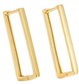 YMXCNM Damen Ohrringe,Originelles Design Geometrische Rechteckige Ohrstecker, Hypoallergener Schmuck Für Empfindliche Ohren, Geeignet Für Hochzeit, Geburtstag, Weihnachten, Frauen, Mädchen, Golden