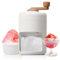 Slushy Maker und Slush Eismaschine - Tragbare Manuell Slushie Maker mit Handkurbel Ice Crusher Transparent Eiszerkleinerer Bar Küche Vereist Trinken Zubehör- BPA Frei