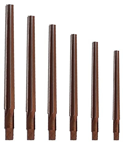 Lioaeust Handreibahle, 6 Stück 1:50 konische Grad scharfe manuelle Stift-Kegelschaft Handreibahle 3/4/5/6/8/10 mm