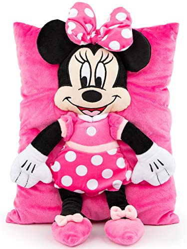 Jay Franco Disney Minnie Mouse Plüsch-Kuschelkissen - Superweiches 3D-Bettkissen für Kinderzimmerdekoration