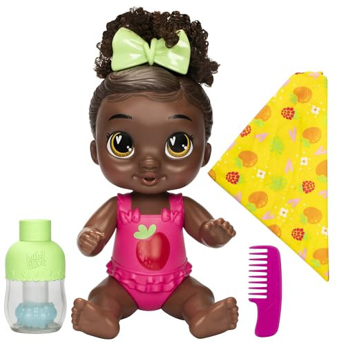 Baby Alive Shampoo Snuggle Berry Boo Black Hair 27.9 cm Wasser Babypuppe Spielset, Spielzeug für 3 Jahre alte Mädchen & Jungen & älter