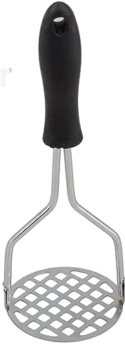 Potato Masher Ricer for Mashed Potatoes with Heat Resistant Plastic Handle Compatible Hanging Hook Stainless Steel Potato Ricer Heavy Duty Mashers Ideal for Kitchen Vegetables