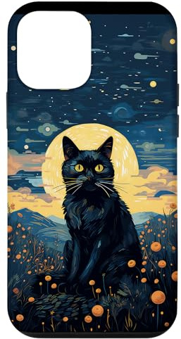 Cat Starry Night Van Gogh Cat Lover Art Case for iPhone 12 mini