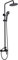 MICE - Columna de ducha extensible 88-125 CM - Kit de ducha - Monomando de Barra de ducha con Rociador alcachofa Felxo Negro Mate BDR001/NG