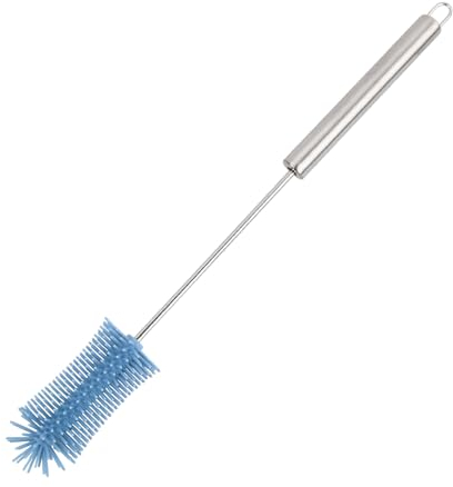 Cepillo Limpieza Hogar Limpia Botellas por Dentro Cepillo de Silicona Giratorio Cepillo de Limpieza Mango Largo Cleaning Brush