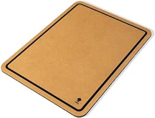 Weber Works - Schneidebrett (48 x 36cm), Zweiseitiges Schneidebrett zum Zubereiten und Servieren, mit Saftrillen, spülmaschinenfest - Braun/Schwarz (3400127)