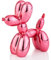 AMOIENSIS Glänzende Ballon-Hundestatue, Dekoration, 10,2 cm, galvanisiert, Ballon-Hundeskulptur,Regal-Dekoration, kleine eklektische Dekoration, für Schreibtisch, lebendiger Ballonhund, Rosa
