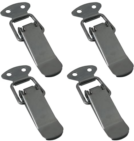 SOTECH 4 Stück Spannverschluss LATCH verzinkt 78 mm | Kniehebelspanner Hebelverschluss Kistenverschluss für Werkzeugkasten, Truhe, Tische, Schränke