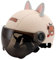 Fahrradhelm Mopedhelm Jethelm Mit Visier Verstellbarer Licht Atmungsaktiv Radhelm Roller Helm Offener Helm Motorrad Halbhelm Mit Rückreflektor Für Herren Damen Junge Mädchen