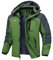 Rdruko Skijacke Herren Warme Winterjacke Gefüttert Verdickt Softshelljacke Wasserdicht Snowboardjacke Atmungsaktiv Funktionsjacke mit Abtrennbarer Kapuze(Grasgrün, L)