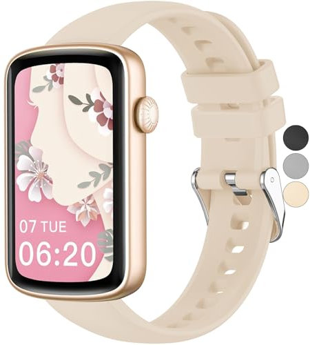 OUTPUTBT 16mm Armband für Shang Wing Lynn 2 Smartwatch Ersatzarmband für Amzhero D26,Weiche Silikon Uhrenarmbänder für Huawei Watch Fit Mini/Huawei TalkBand B7/B6/B3/Timex/SHENGKE/A SK Damen
