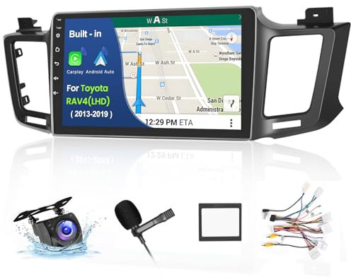 Inefala Upgrade 10,1 Touchscreen Autoradio, 2 DIN Android 15 Radio für Toyota RAV4 2012-2018, 2G+64G, Wireless Carplay & Android Auto, Radio mit GPS/WiFi/USB/RDS/FM Mikrofon Rückfahrkamera