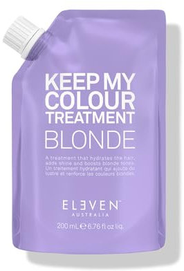 ELEVEN AUSTRALIA Keep My Colour Treatment Blonde | Sorgt für kühle Blondtöne durch reduzierung der Orange & Gelbpigmente im Haar - 200 ml Pouch