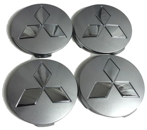 LyTTuu 4 Stück Auto Radnabenkappen für Mitsubishi L200 60MM,Felgenkappen Nabendeckel Nabenabdeckung Wasserdicht Staubdicht Reifen Felgen Zubehör