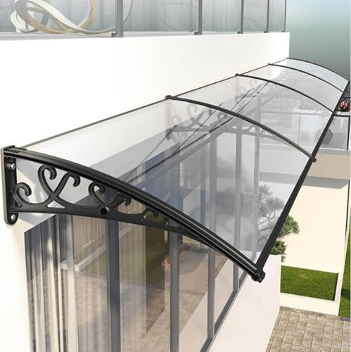 Outdoor Rain Shelter Door Canopy for Patio Roof Transparent 80x320cm