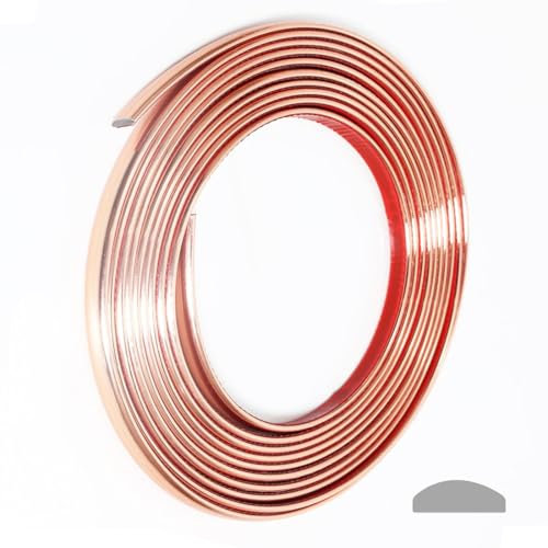 Bande autocollante 3D pour bords muraux - Ruban décoratif pour plafond, coin, miroir, meubles, armoire, maison et voiture - Or rose - 1,2 cm x 5 m