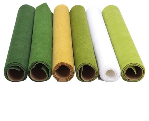 Rouleau de tapis de paysage d'herbe simulée - Accessoires pour modélisme de chemin de fer - Vert - 50 x 50 cm