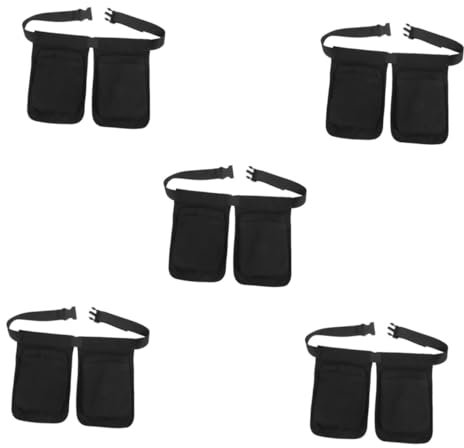 ARTIBETTER 5pcs Multifunctional Toolkit Tool Kits Zippers Tool Bag Server Pouch for Waitress Nurse Waist Organize Nurse Waist Bag Waist Bag Apron Server Apron Waists Bag for Men Black