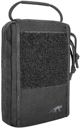 Tasmanian Tiger TT Note Book Pocket MKII Zubehör-Tasche Schreibblock-Tasche mit Stifthalterungen für A6 Notiz-Block, passend für BW-/ BDU-Seitentasche; Schwarz