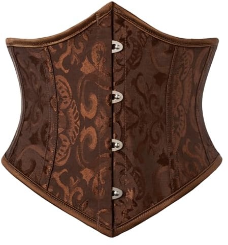 SCARLET DARKNESS Corset Belt for Women Fishbone Wide Corset Pirate Belt | Fishbone Support, Front Buckle, Lace Up Back, Goth Renaissance Costume Accessory