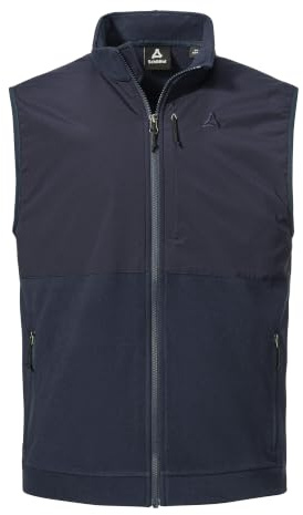Schöffel Herren Fleece Vt Style Ash MEN, Weste aus schnell trocknendem Micro Fleece, Outdoor Weste mit mehreren Taschen