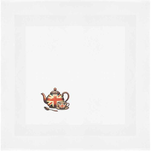 'Union Jack Teapot' Cotton Napkin/Dinner Cloth (NK00040090)