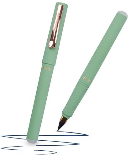 McNeill - Ghost Pen - Pastelfarben - radierbarer Füllhalter für Schule & Alltag | Für Rechts- & Linkshänder | Thermisch radierbare Tinte, ergonomisch, nachfüllbar (Pastel grün)