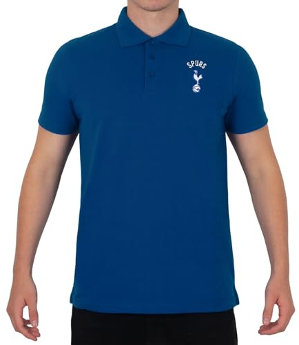 Tottenham Hotspur Official Football Mens Crest Polo Shirt Marine Medium