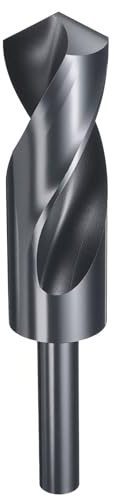 QUARKZMAN Foret De 30mm 1/2 Tige Reduite Ronde Acier Rapide 4341 Nitrure Noir Point Standard 118° Pour Plastique Bois Cuivre Aluminium Fer Metal Moyen-Doux