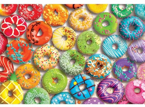 2000 Teile Puzzle Für Erwachsene mit Bunte Donuts Puzzles, EIN Herausforderndes Rätsel,2000 Puzzles für Die Ganze Familie, DIY Kunst Puzzle Home Dekoration Geschenke