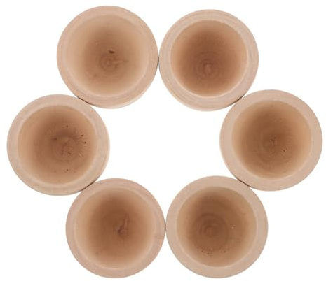 NOLITOY 6 Pezzi Vassoio Portauova in Legno per Decorazione Pasquale Porta Uova con Dettagli Colorati per Centro Tavola e Cucina Supporto Uova Fresche per Casa e Uso Commerciale
