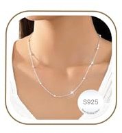 Smilya Silber Ketten für Damen Kette Silber Sterlingsilber-Halskette Ketten für Damen Schmuckgeschenke 16 18 20 22 24 Zoll