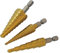 Silverline Tools 151206 - Brocas escalonadas HSS con revestimiento de Titanio, 3 pzas
