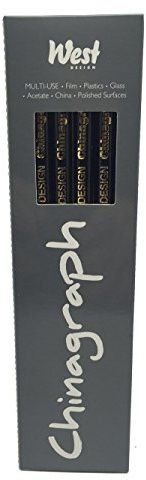 Chinagraph Marking Pencils - Black (Box of 12)