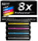 Eurotone Toner Cartridges kompatibel für Ricoh Aficio SP C220 A SP C220 N SP C220 S SP C221 N SP C221 SF SP C222 DN SP C222 SF SP C240 DN SP C240 SF, 2X BK, 2X C, 2X Y, 2X M im Set