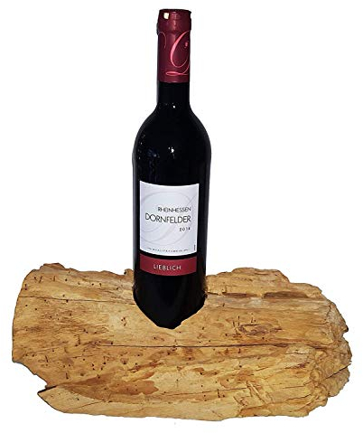 Weinflaschenhalter massiv Kerzenständer Holz Kerzenhalter hell Teakholz f. Kerze oder Weinflasche Weinhalter Wurzel Weinflaschenständer Wurzelholz Holzwurzel Teakholzwurzel für Kerze bis 7 cm