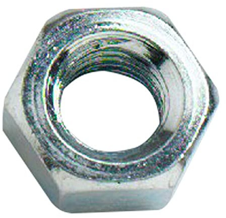 Merriway BH03556 (10 Pcs) M12 (1/2 Inch) Steel Hex Full Nut BZP - Pack of 10 Pieces, Bright Zinc Plated