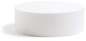 Decora 0173814 Basi tonde in polistirolo ideali per esercitazioni e per realizzare torte a piani dall'aspetto perfetto, Dim. Ø 25 X H 10 CM